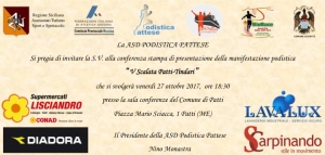 Venerdi 27 ottobre la conferenza di apertura della 5&deg; Scalata Patti-Tindari
